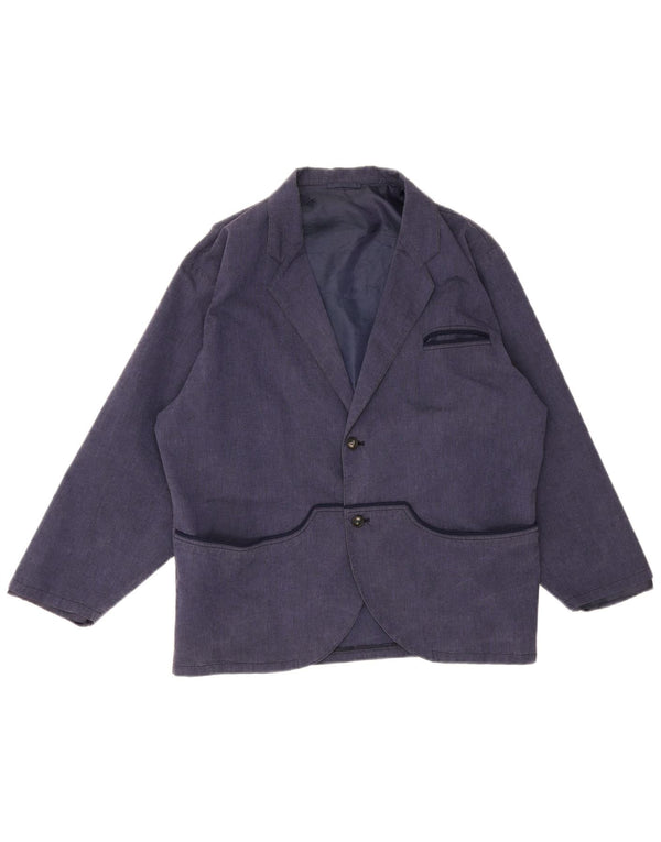 Vintage Mens 2 Button Blazer Jacket IT 48 Medium Navy Blue