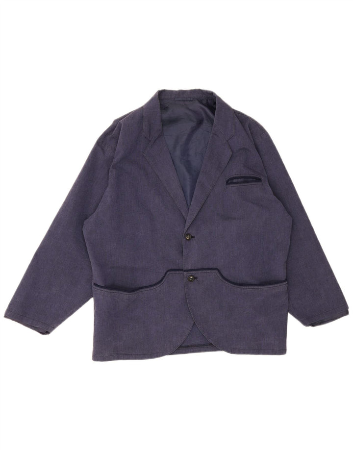 Vintage Mens 2 Button Blazer Jacket IT 48 Medium Navy Blue