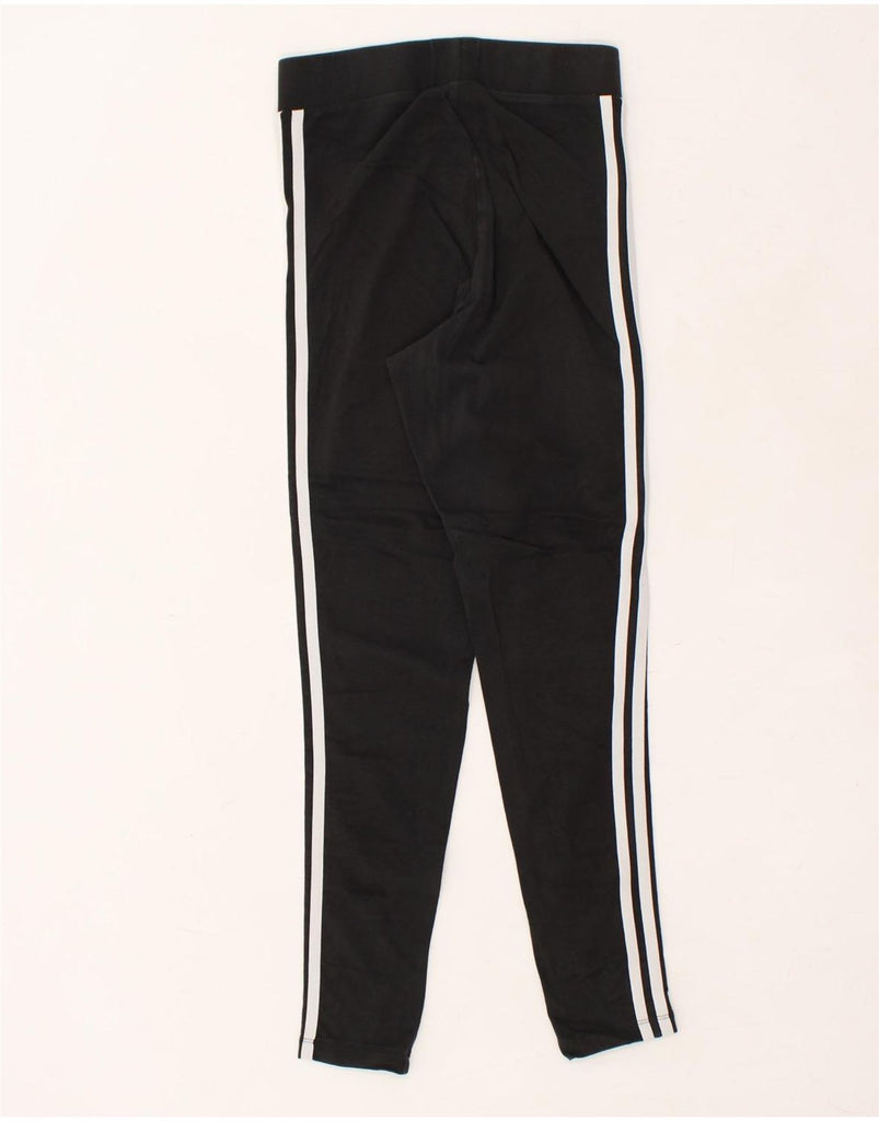 ADIDAS Womens Leggings UK 10 Small  Black Cotton | Vintage Adidas | Thrift | Second-Hand Adidas | Used Clothing | Messina Hembry 