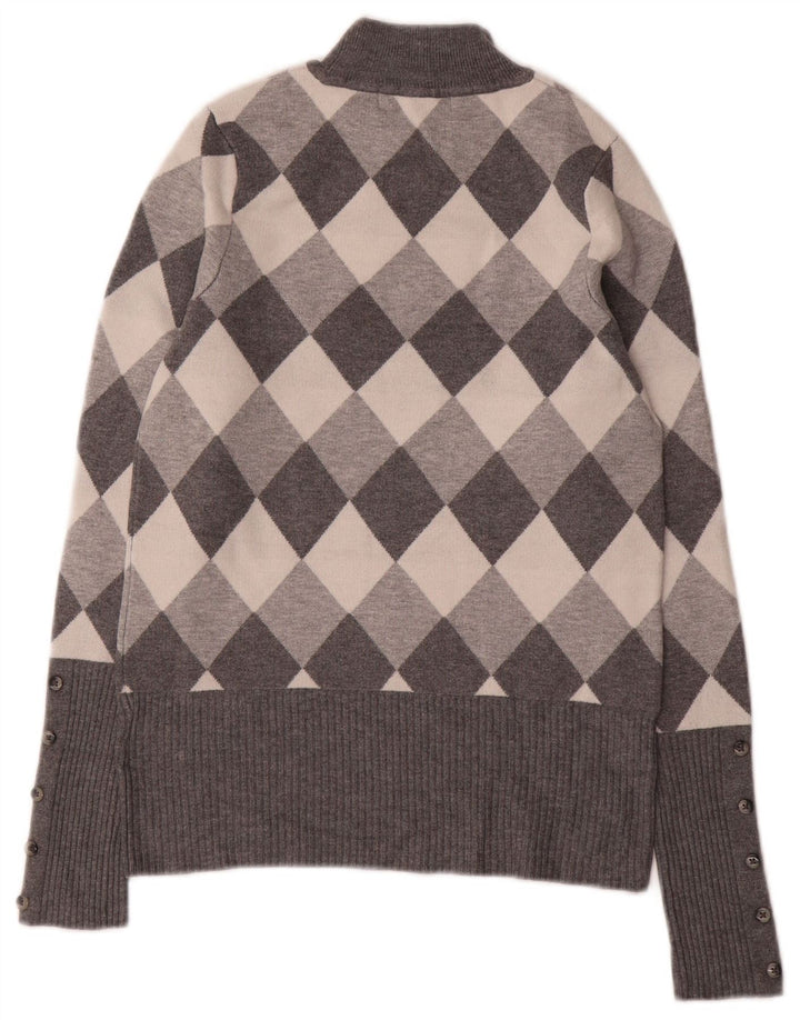 Marks & Spencer Womens Turtle Neck Jumper Sweater UK 8 Small Grey