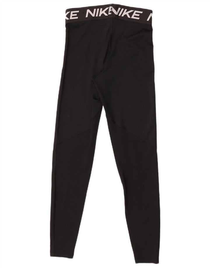 Nike Womens Dri Fit Graphic Leggings UK 8 Small Black