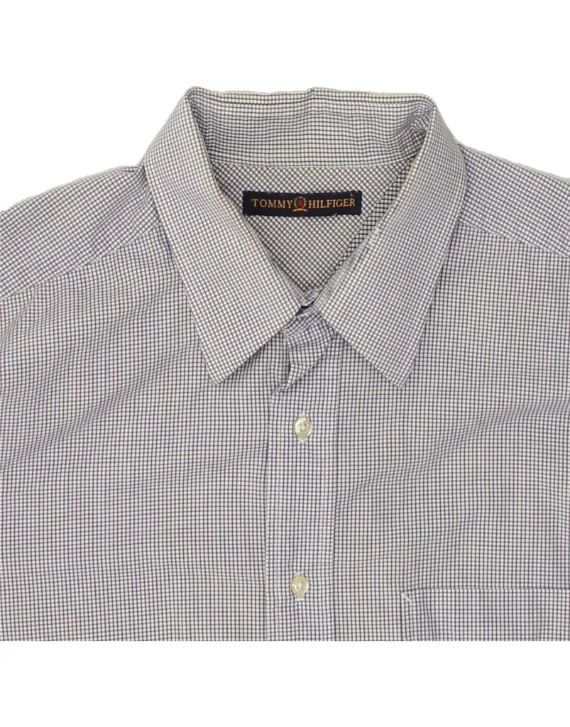 TOMMY HILFIGER Mens Shirt XL Blue Check | Vintage Tommy Hilfiger | Thrift | Second-Hand Tommy Hilfiger | Used Clothing | Messina Hembry 