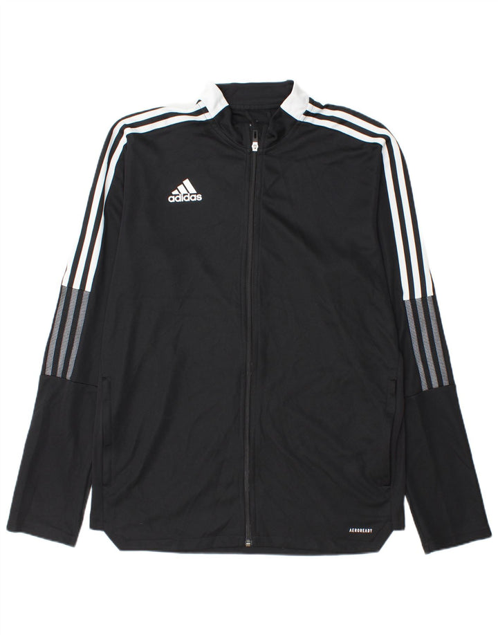 Adidas Mens Aeroready Tracksuit Top Jacket Large Black Polyester