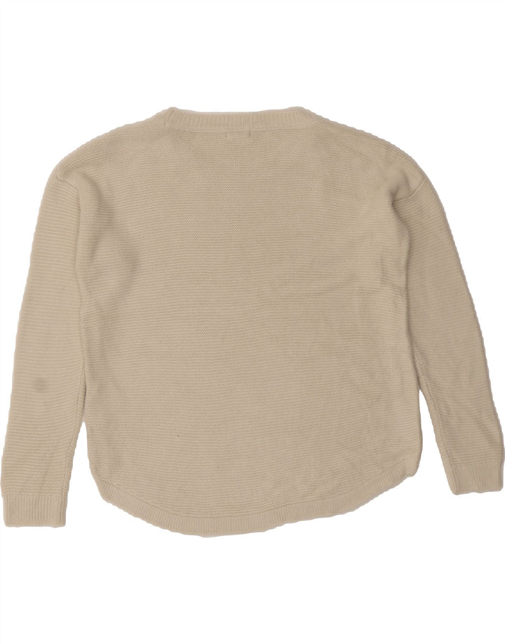 FAT FACE Womens Crew Neck Jumper Sweater UK 12 Medium Beige Acrylic Vintage Fat Face and Second-Hand Fat Face from Messina Hembry 