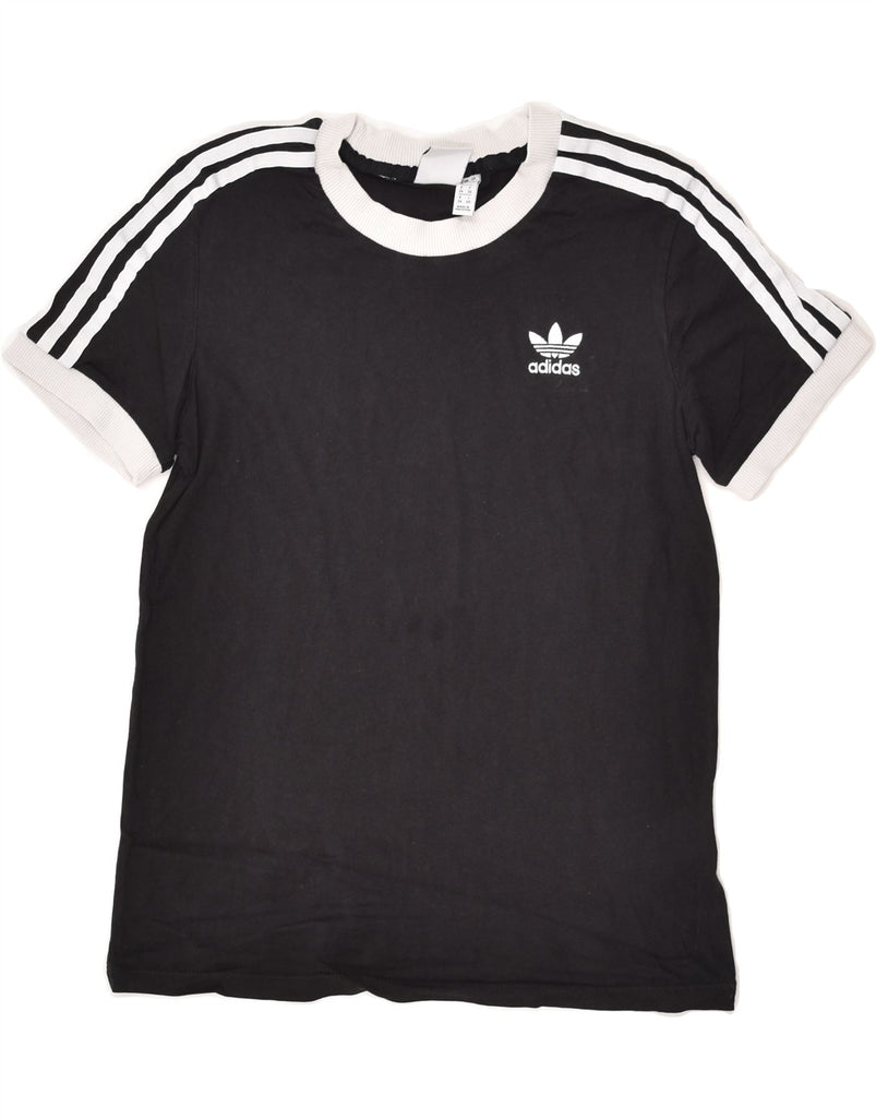 ADIDAS Womens T-Shirt Top UK 8 Small Black Cotton | Vintage Adidas | Thrift | Second-Hand Adidas | Used Clothing | Messina Hembry 