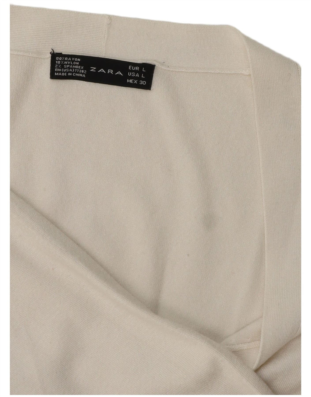 Zara Womens Cardigan Sweater UK 16 Large White Rayon