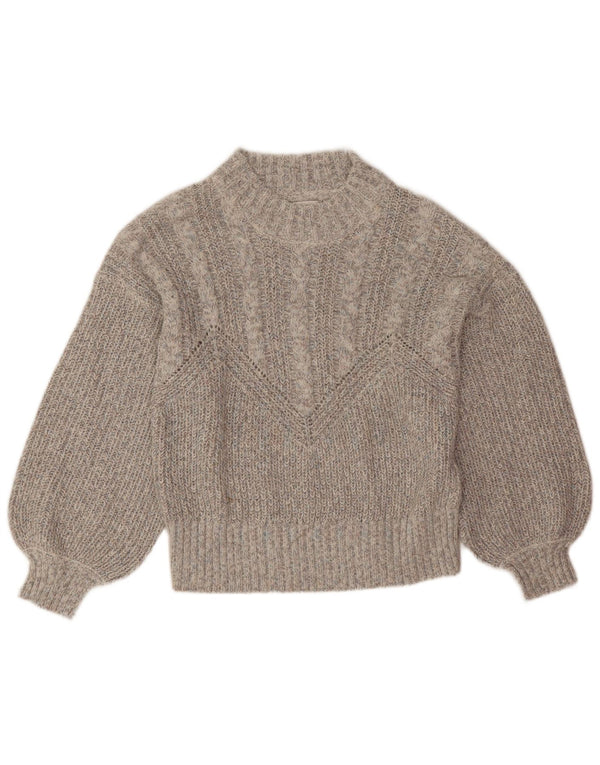 Object Womens Crew Neck Jumper Sweater UK 16 Large Grey Acrylic