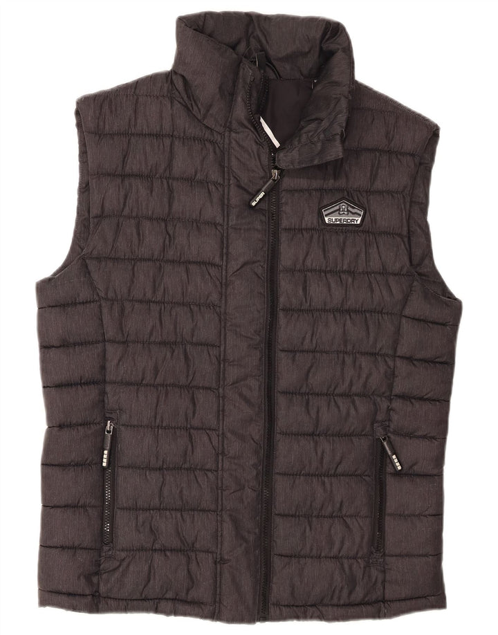 Superdry Mens Padded Gilet UK 38 Medium Navy Blue Polyester
