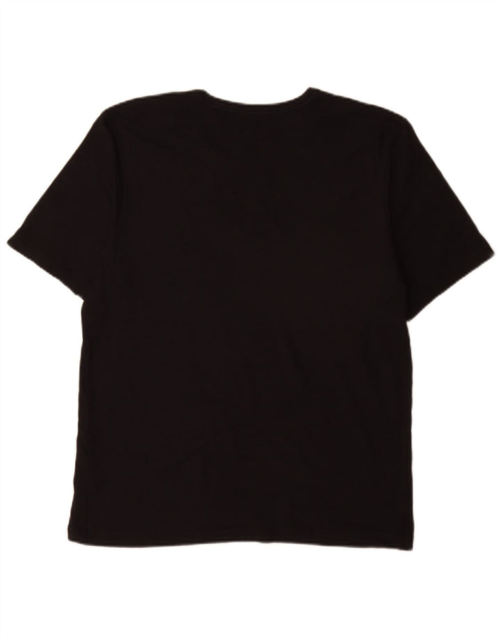 Hugo Boss Womens T-Shirt Top Large Black Cotton