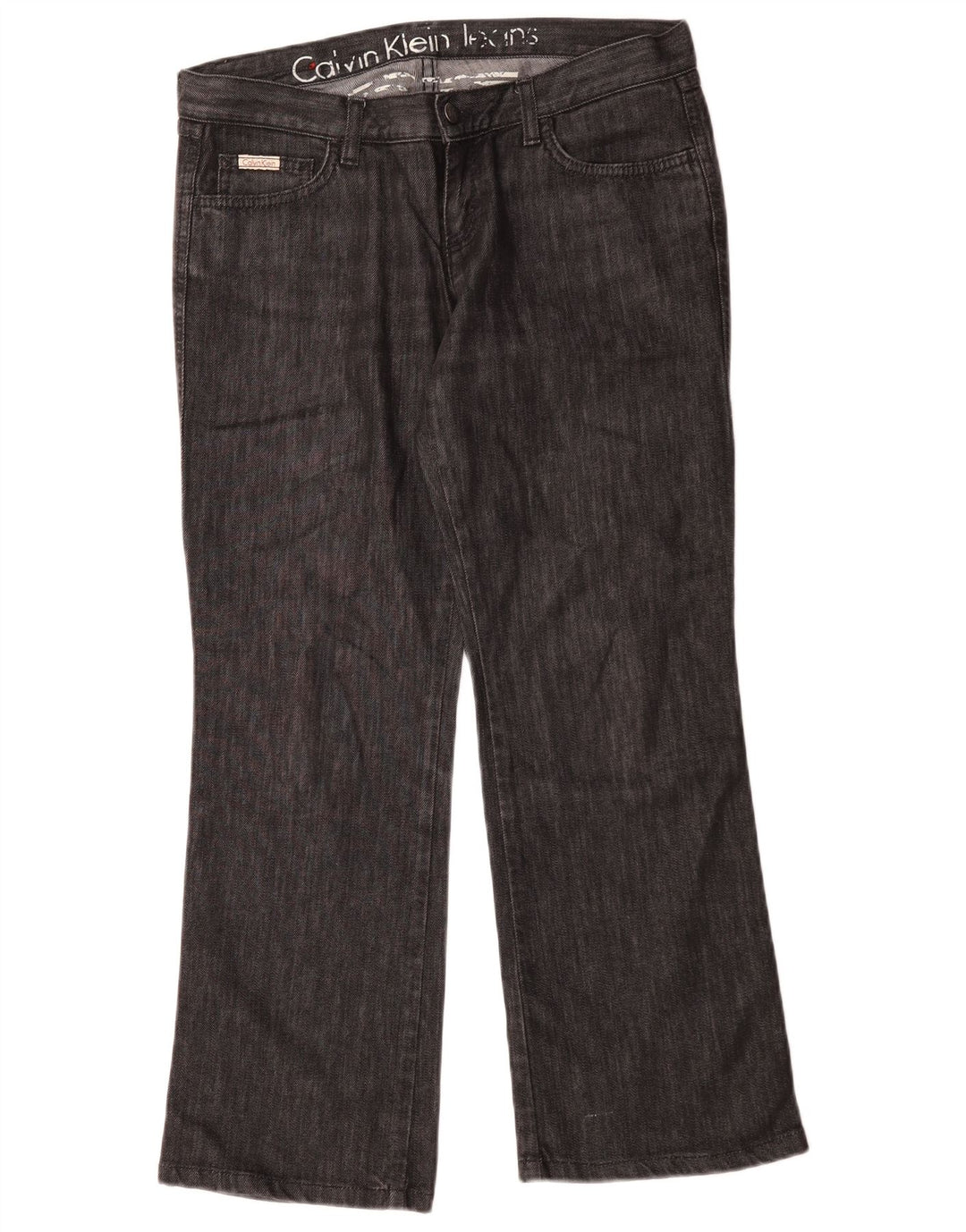 Calvin Klein Womens Straight Jeans W30 L28 Black Cotton