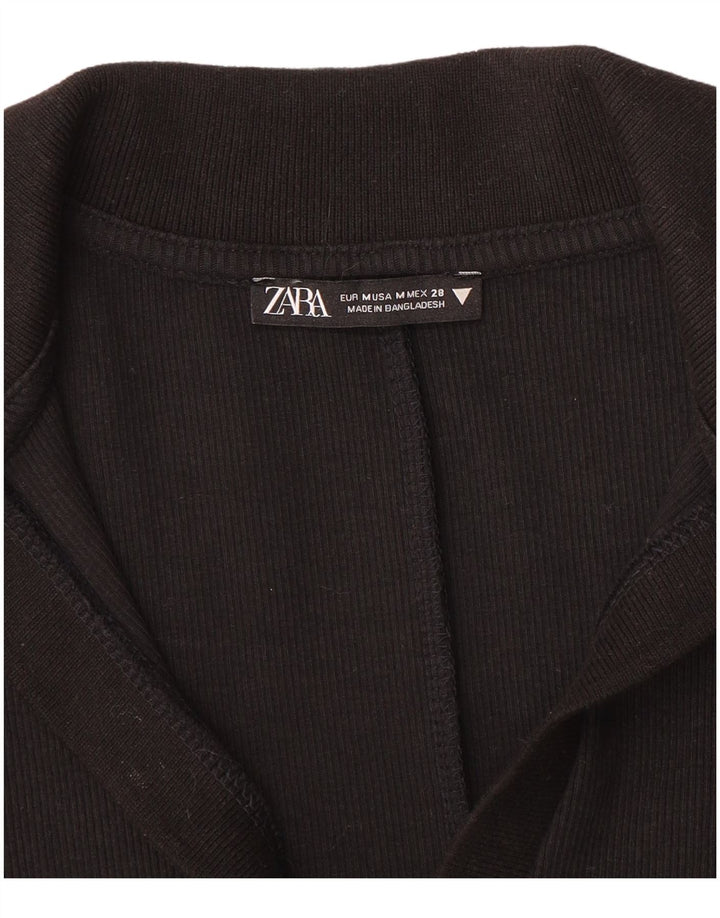 Zara Womens Playsuit UK 12 Medium Black