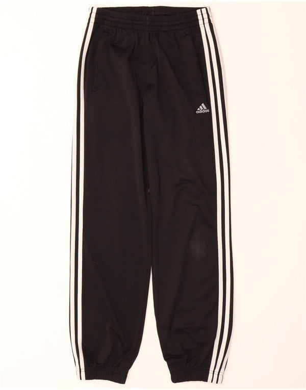 ADIDAS Boys Tracksuit Trousers Joggers 13-14 Years  Black Polyester