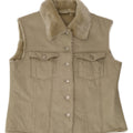 SASHA Womens Sherpa Gilet UK 16 Large Grey Polyester Vintage Sasha and Second-Hand Sasha from Messina Hembry 