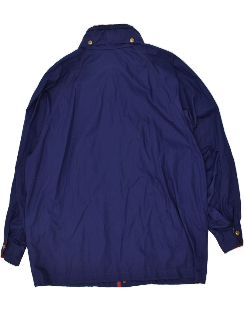 LACOSTE Mens Hooded Utility Jacket Size 7 2XL Navy Blue Cotton | Vintage Lacoste | Thrift | Second-Hand Lacoste | Used Clothing | Messina Hembry 