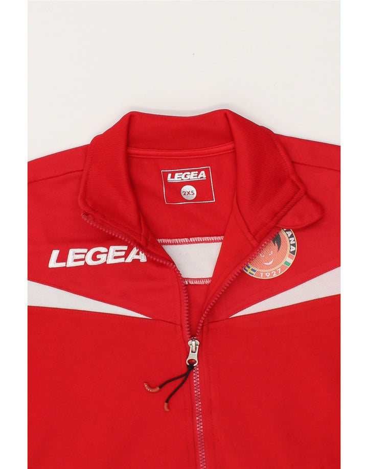 LEGEA Boys Tracksuit Top Jacket 9-10 Years 2XS Red Polyester Vintage Legea and Second-Hand Legea from Messina Hembry 