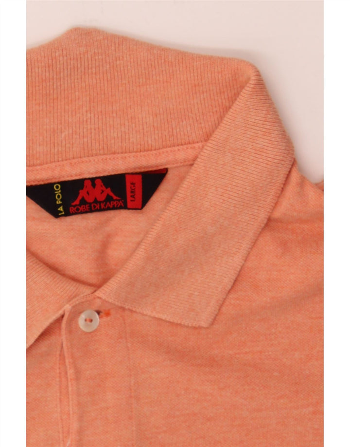 KAPPA Mens Polo Shirt Large Orange Cotton Vintage Kappa and Second-Hand Kappa from Messina Hembry 