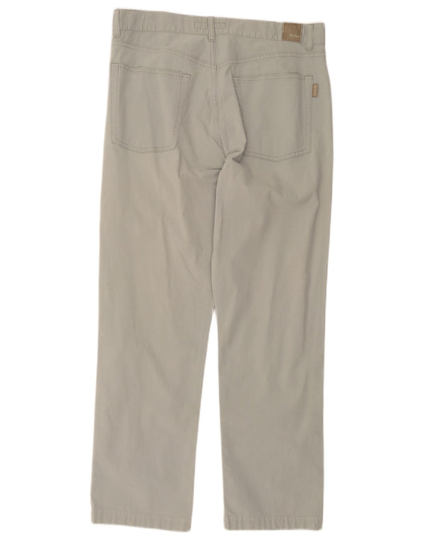 Avirex Mens Straight Casual Trousers W34 L27 Grey Cotton