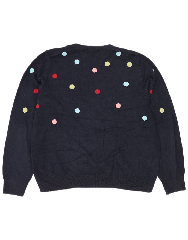 MARKS & SPENCER Womens Crew Neck Jumper Sweater UK 16 Large  Navy Blue
