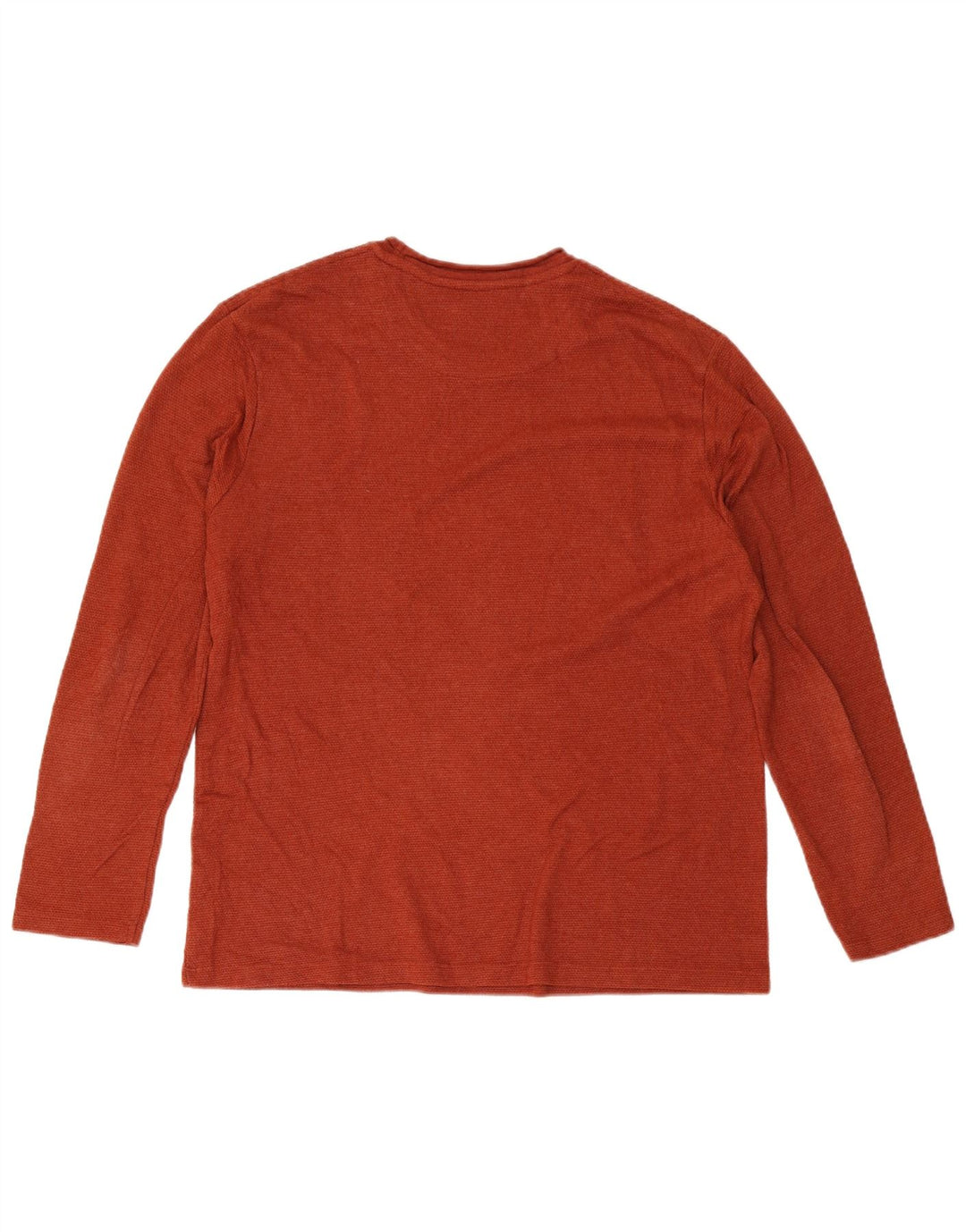 Zara Mens Top Long Sleeve Large Red Cotton