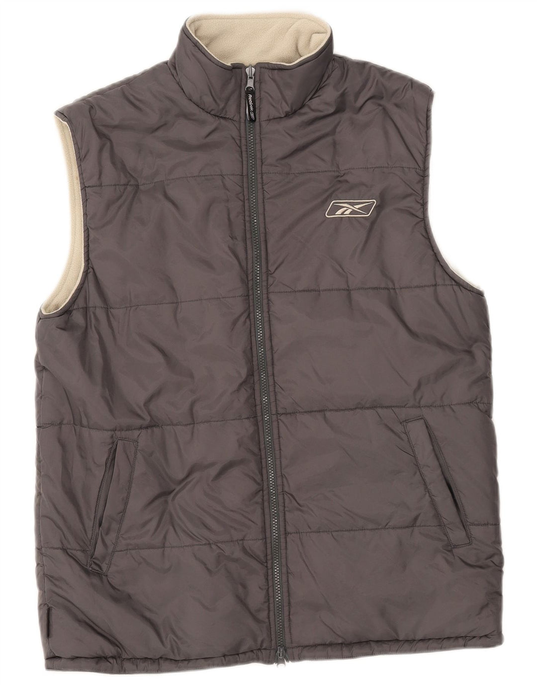 Reebok Womens Reversible Padded Gilet UK 14 Large Grey