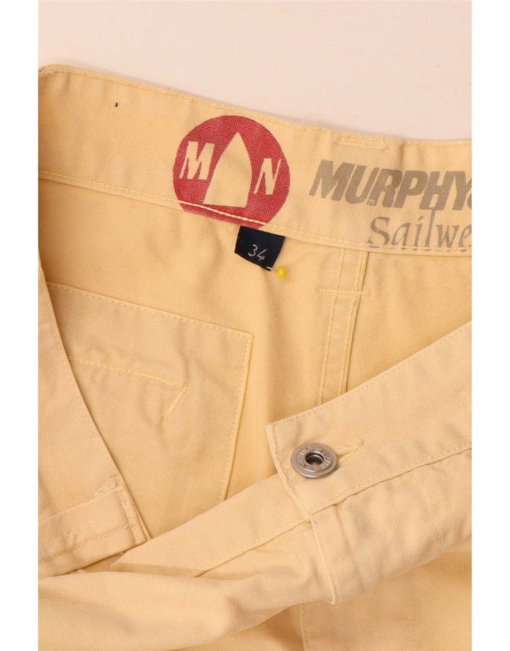 Murphy & Nye Mens Chino Shorts W34 Large Beige Cotton