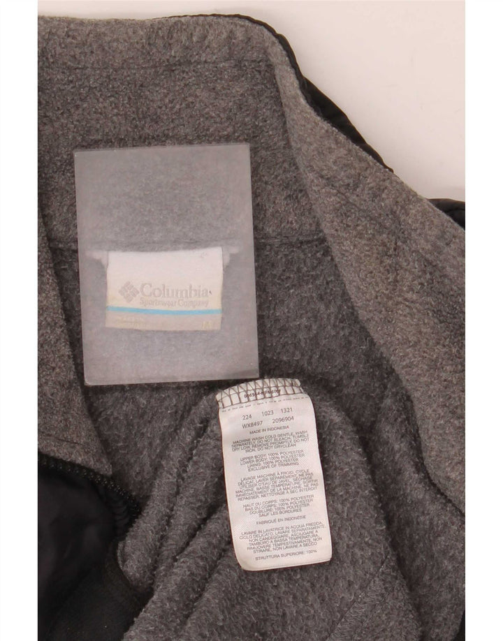 Columbia Mens Fleece Jacket UK 38 Medium Grey Colourblock Polyester