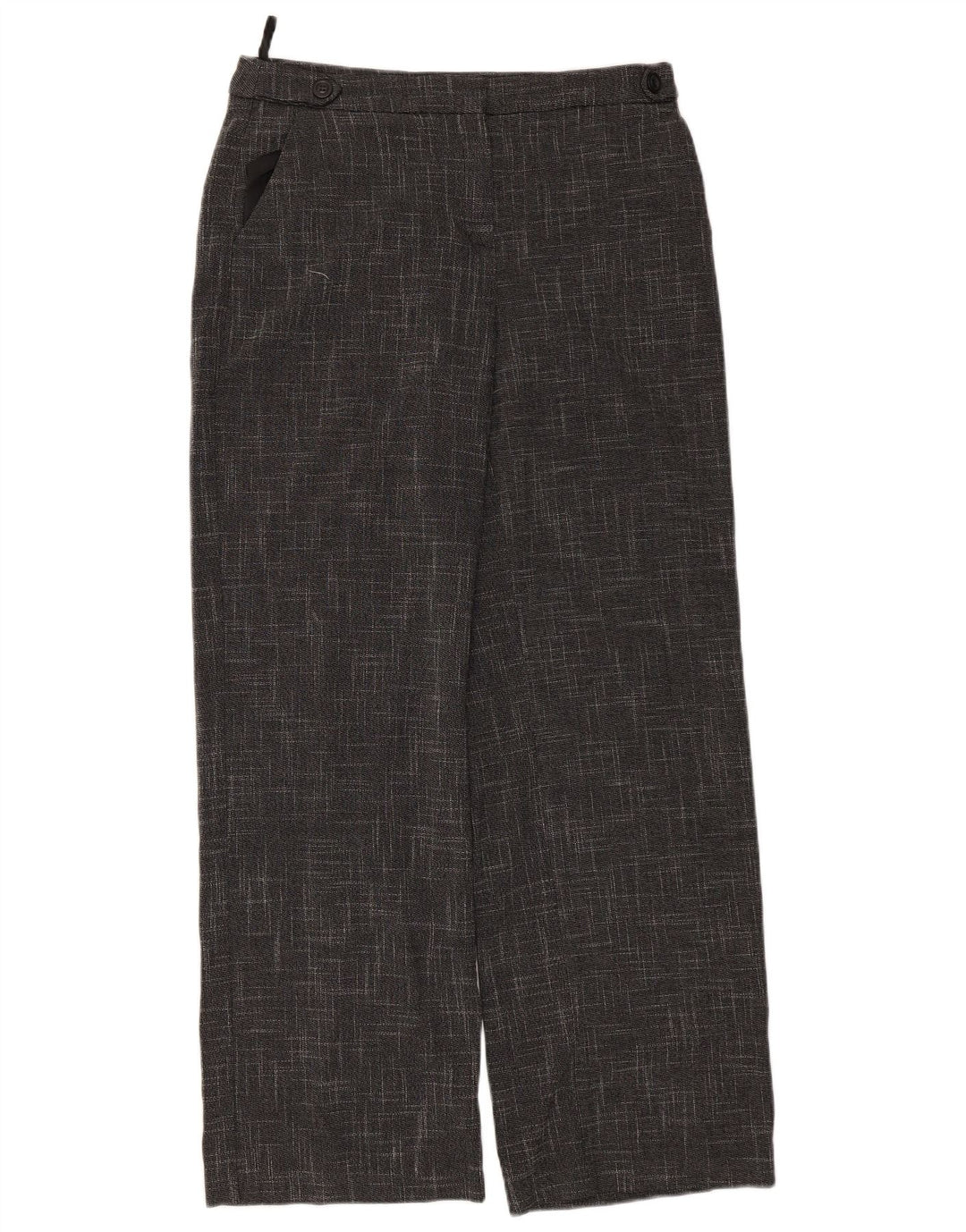 Marks & Spencer Womens Chino Trousers UK 10 Small W30 L29 Grey Check