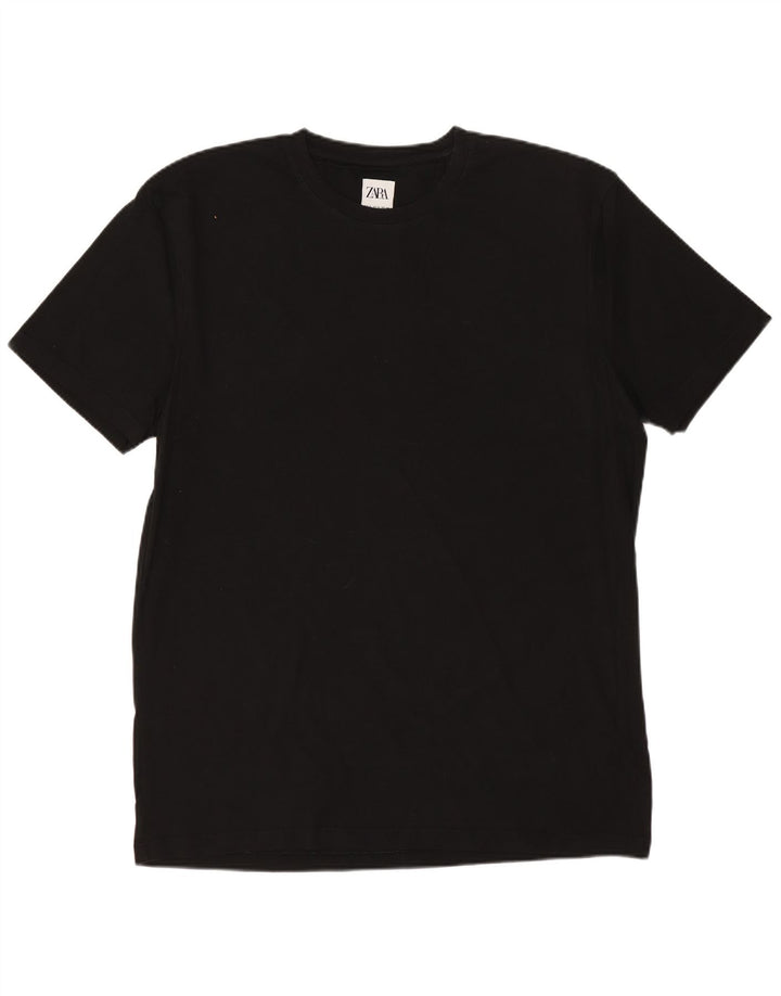ZARA Mens Slim Fit T-Shirt Top XL Black