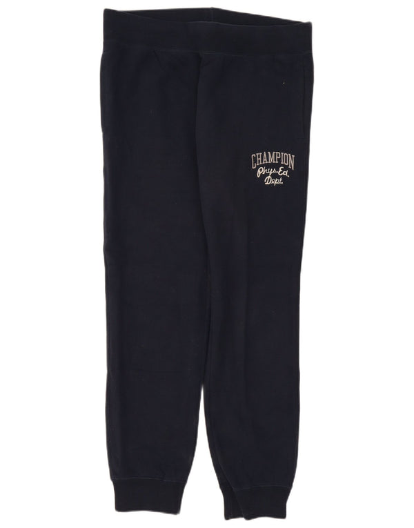Champion Mens Graphic Tracksuit Trousers Joggers Large Navy Blue Cotton