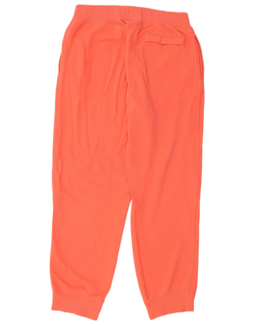 NIKE Womens Tracksuit Trousers Joggers UK 16 Large Orange Cotton