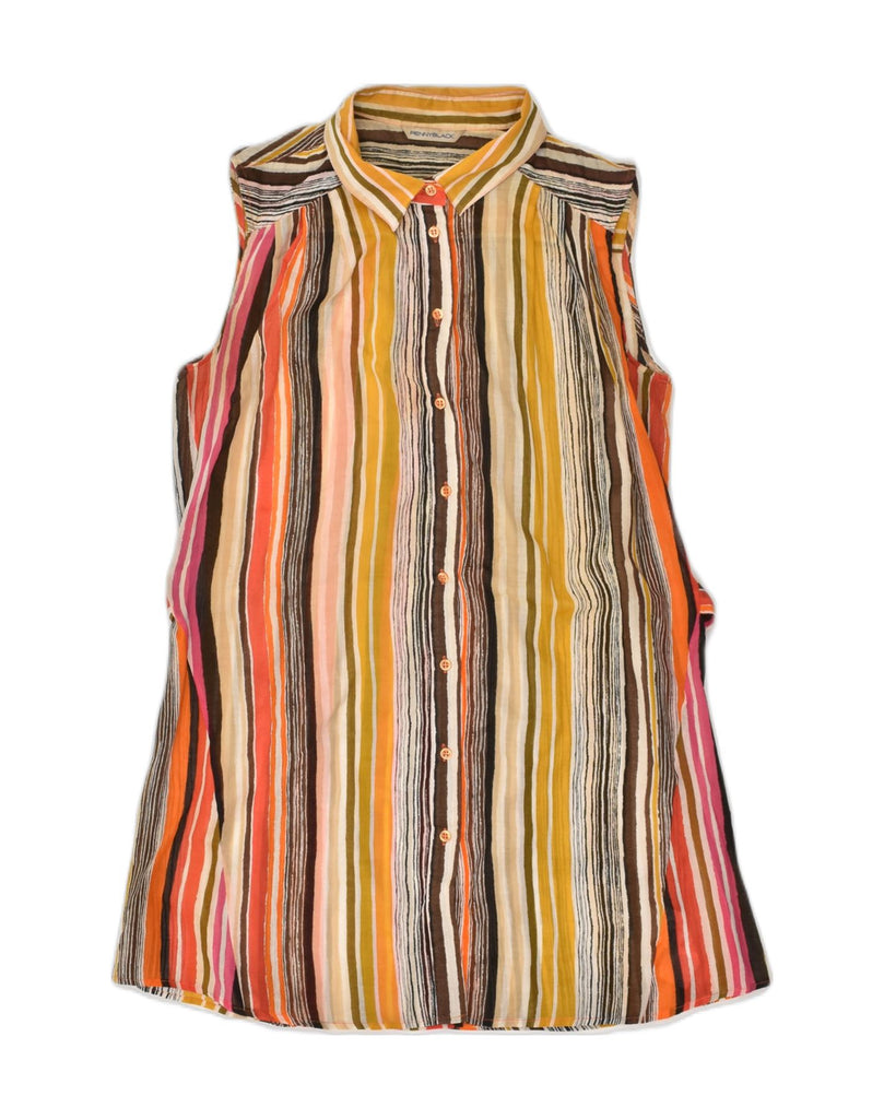 PENNY BLACK Womens Tunic Shirt Blouse UK 12 Medium Multicoloured Striped | Vintage Penny Black | Thrift | Second-Hand Penny Black | Used Clothing | Messina Hembry 