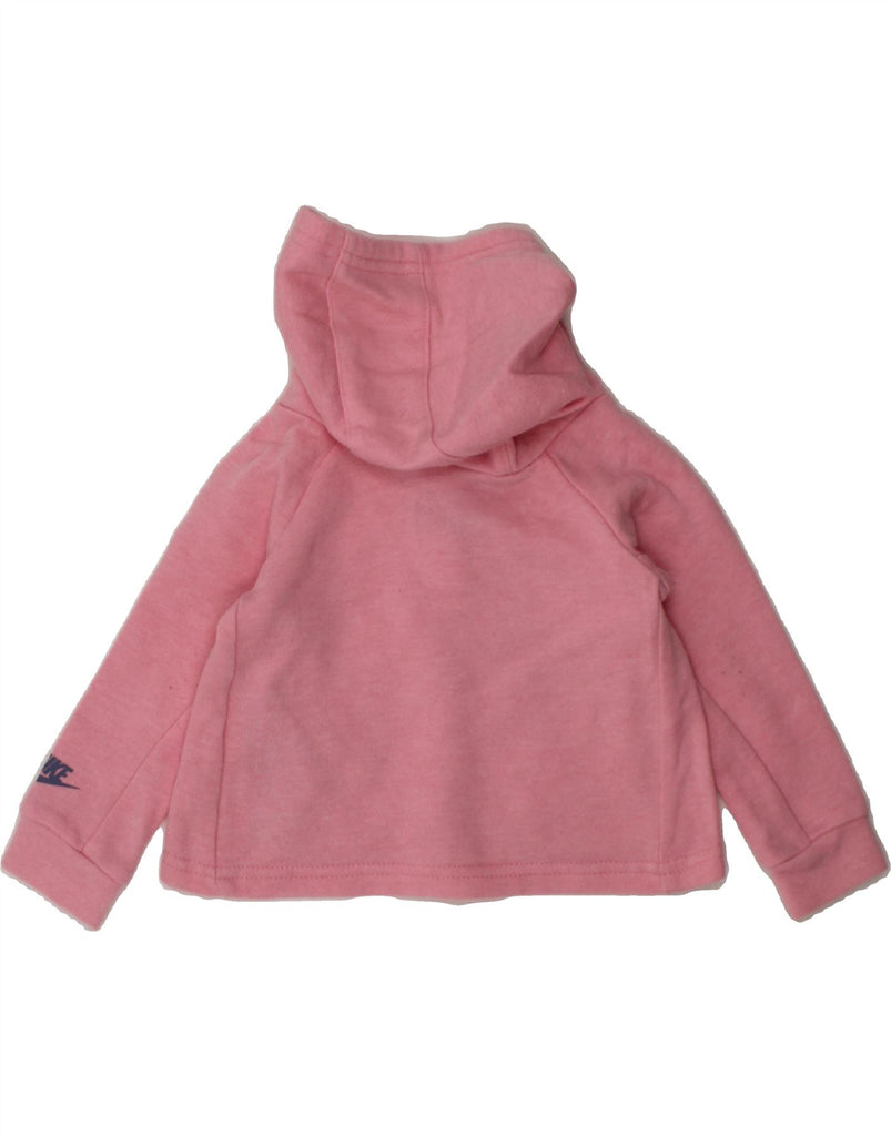 NIKE Baby Girls Graphic Hoodie Jumper 6-9 Months Pink Cotton Vintage Nike and Second-Hand Nike from Messina Hembry 
