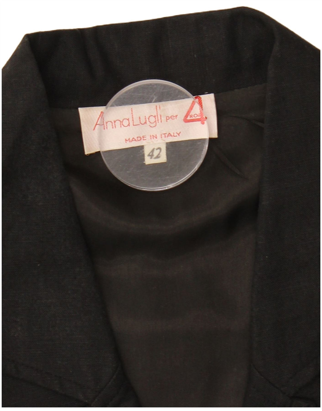 Anna Lugli Womens Double Breasted Blazer Jacket IT 42 Medium Black Floral