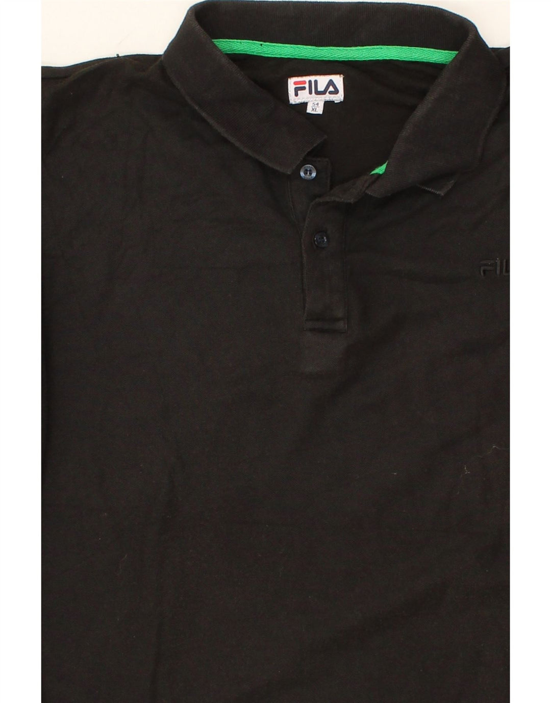 FILA Mens Polo Shirt IT 54 XL Black Cotton Vintage Fila and Second-Hand Fila from Messina Hembry 