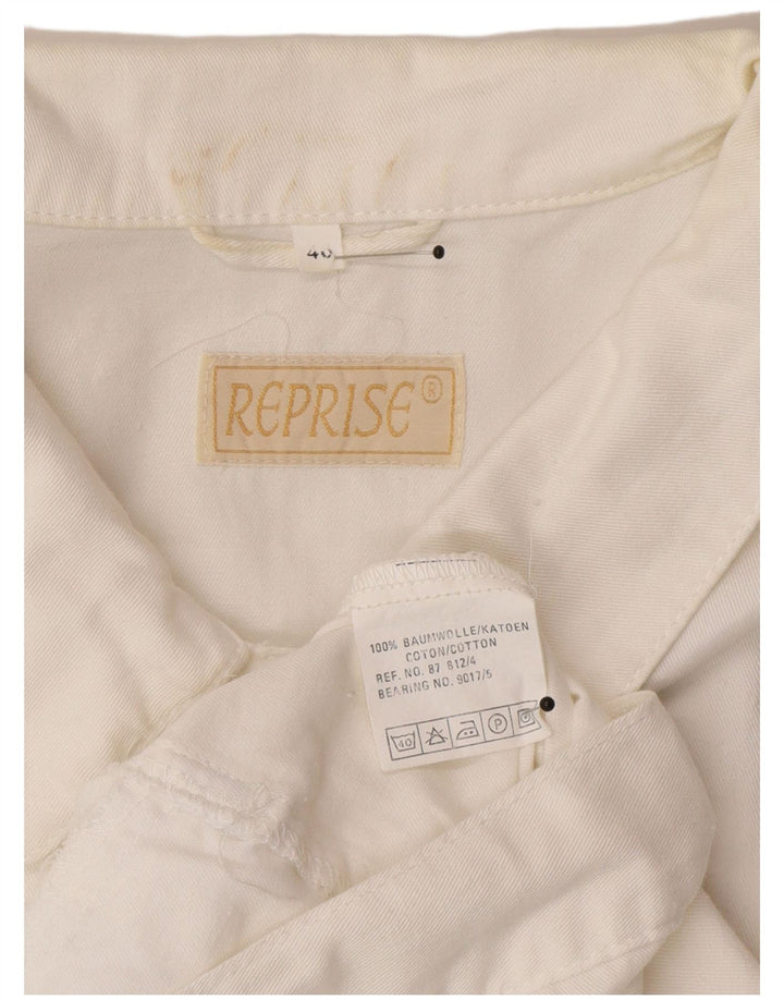 Reprise Womens Denim Gilet IT 46 Large White Cotton