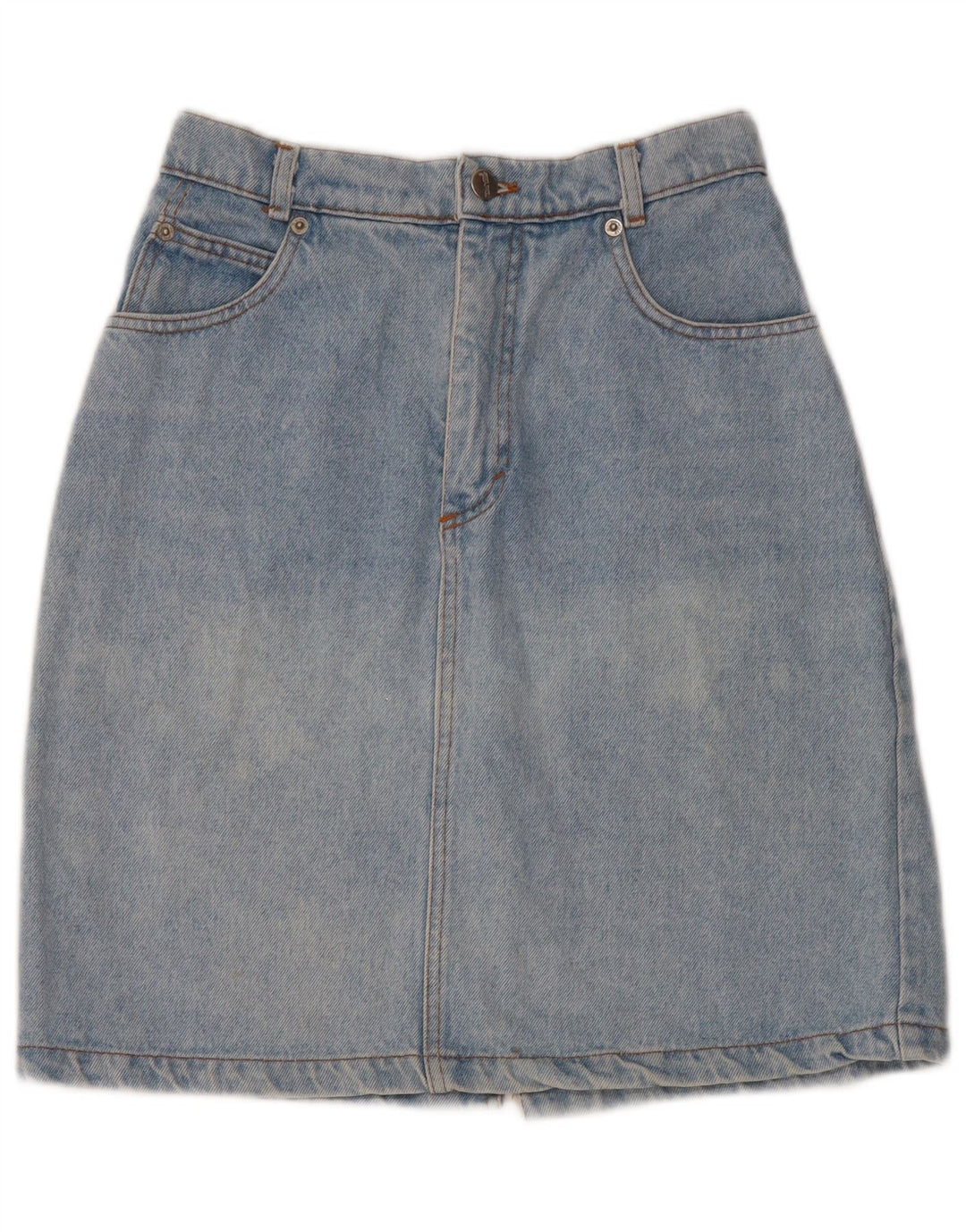 DE VILLE Womens Denim Skirt W30 Medium Blue Cotton