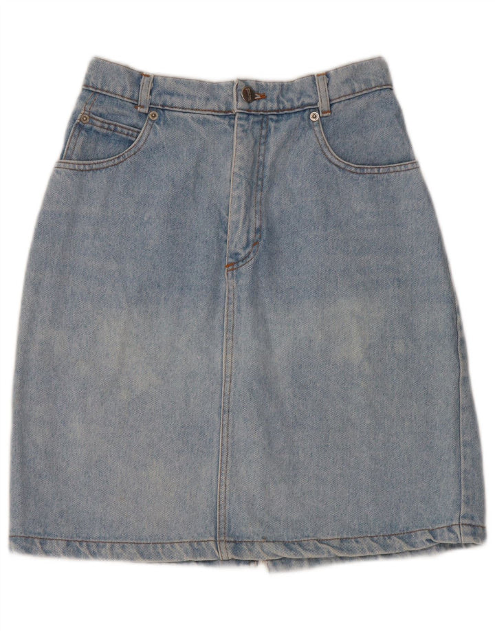 DE VILLE Womens Denim Skirt W30 Medium Blue Cotton