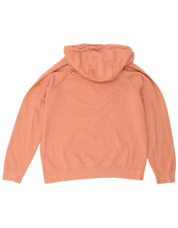 Nike Womens Hoodie Jumper UK 16 Large Pink Cotton