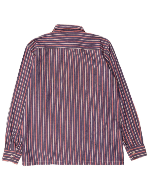 Pierre Cardin Mens Classic Fit Shirt Size 38/40 Medium Purple Striped