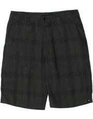 QUIKSILVER Mens Chino Shorts W32 Medium Grey Check Polyester