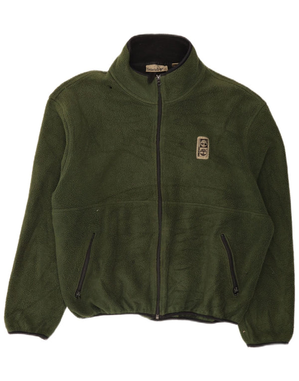 Timberland Mens Fleece Jacket UK 40 Large Green Polyester