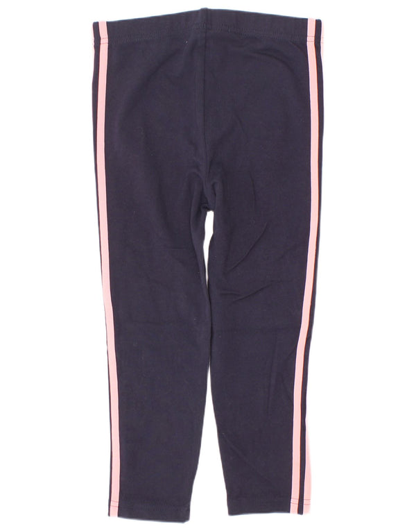 Adidas Girls Leggings 3-4 Years Navy Blue