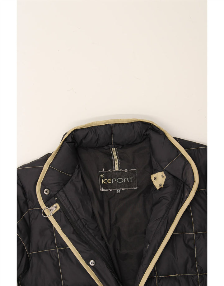 ICEPORT Womens Padded Jacket UK 14 Medium Navy Blue Nylon Vintage Iceport and Second-Hand Iceport from Messina Hembry 
