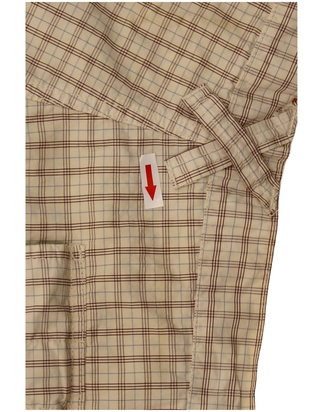 Sail Exp Mens Cargo Shorts IT 50 Large W34 Beige Plaid Cotton