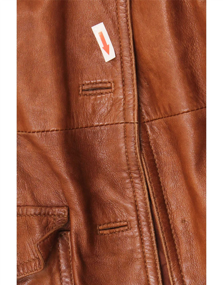 Vintage Womens Leather Jacket IT 42 Medium Brown