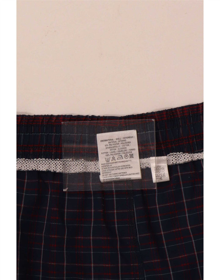 Adidas Mens Swimming Shorts Large  Navy Blue Check Polyester