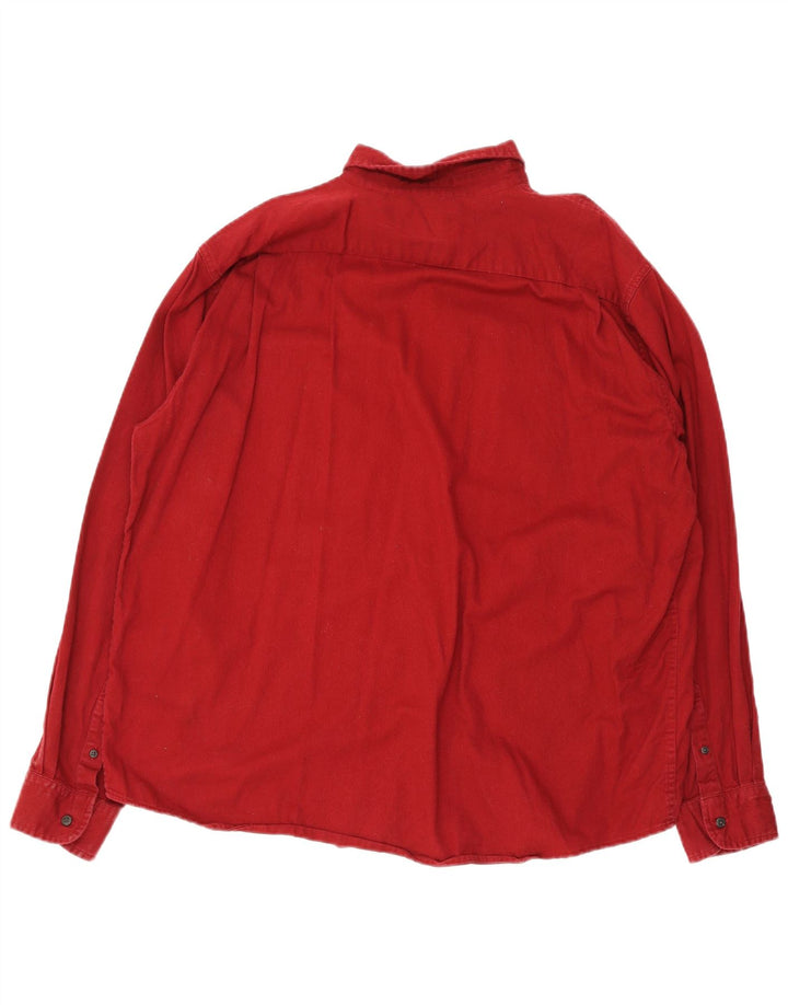 Wrangler Mens Regular Fit Shirt XL Red Cotton