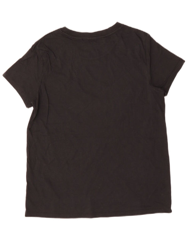 Levi's Womens T-Shirt Top UK 14 Medium Black Cotton
