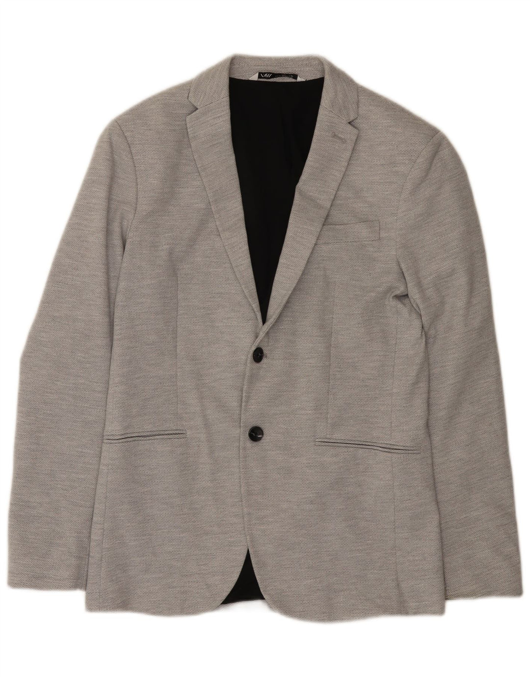 Zara Mens 2 Button Blazer Jacket UK 38 Medium Grey