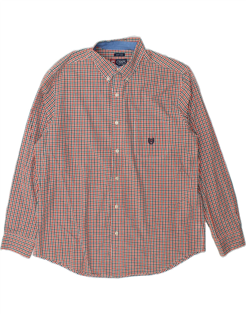 CHAPS Mens Shirt XL Red Check Cotton Vintage Chaps and Second-Hand Chaps from Messina Hembry 